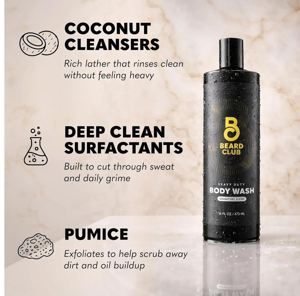 Mens Body Wash – Heavy Duty Shower Gel for Men with Exfoliating Clean, Rich Lather & Signature Scent – Men’S Body Wash for Deep Cleansing & Fresh Skin – 16 Fl Oz