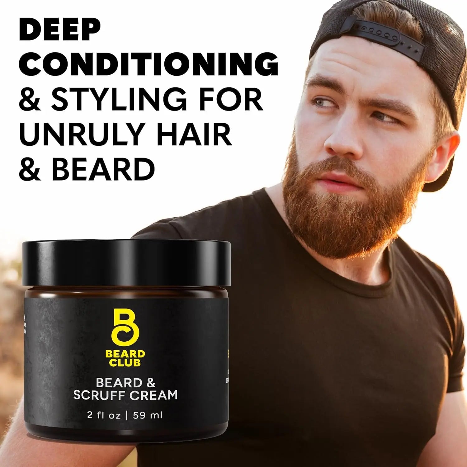 Biotin Beard Cream - Moisturizing and Hydrating Shea Beard Butter for Healthier Facial Hair & Skin