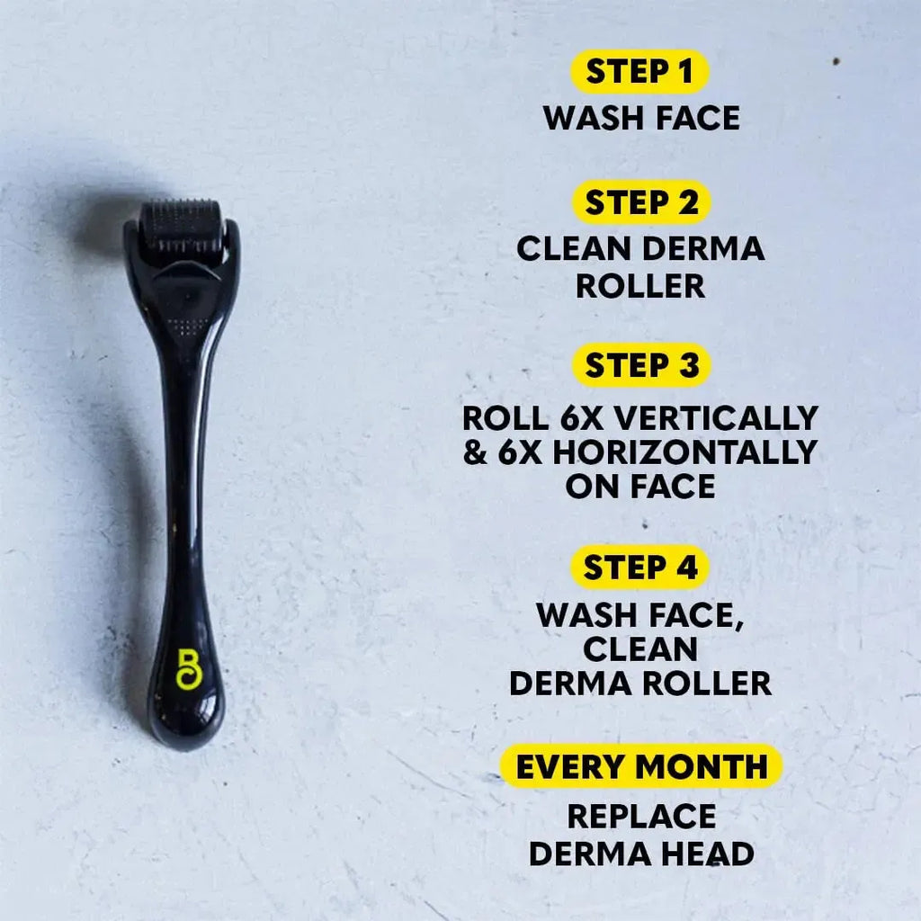 Derma Roller & Beard Growth Oil -Kit - WOLF.BEARD Derma roller for beard growth