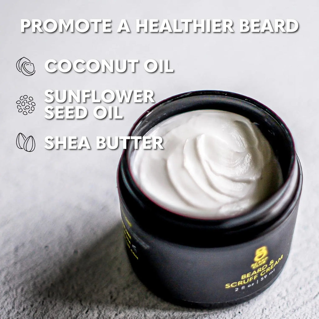 Biotin Beard Cream - Moisturizing and Hydrating Shea Beard Butter for Healthier Facial Hair & Skin