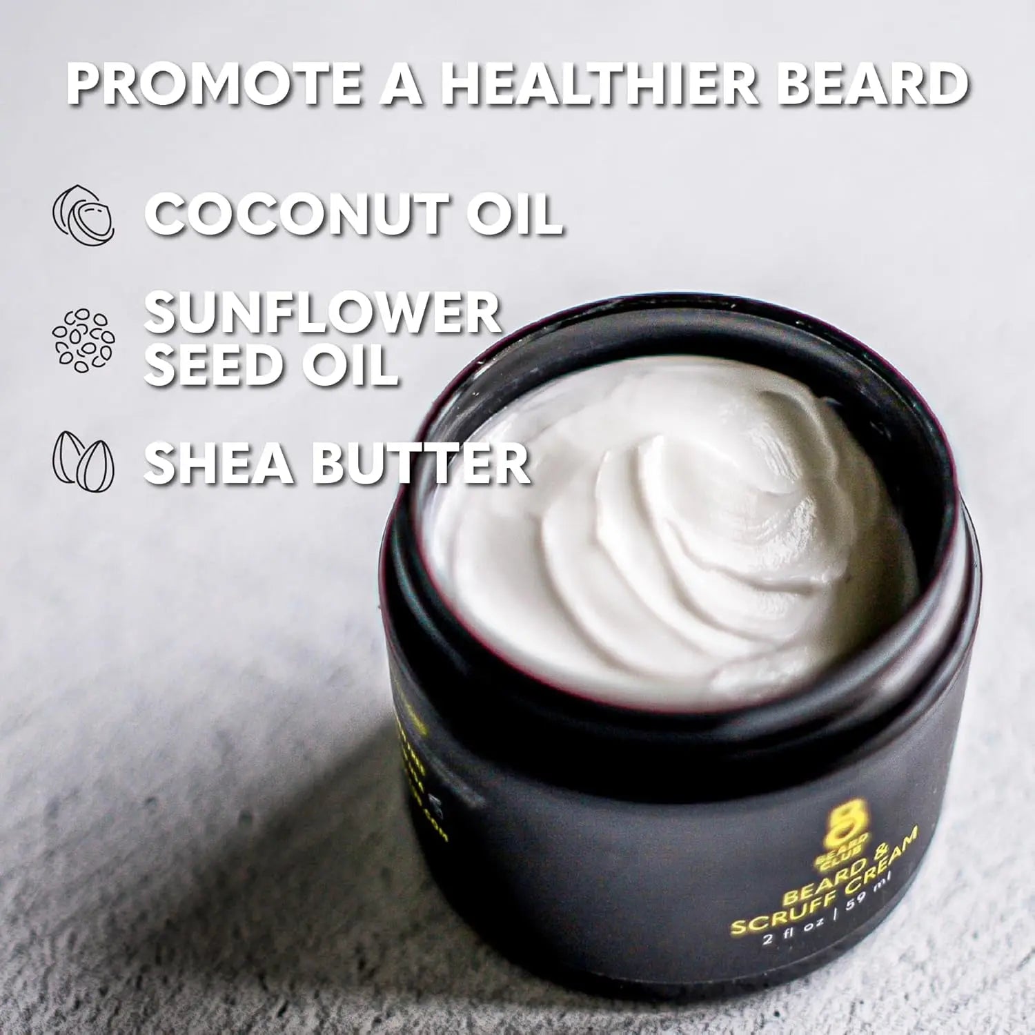 Biotin Beard Cream - Moisturizing and Hydrating Shea Beard Butter for Healthier Facial Hair & Skin