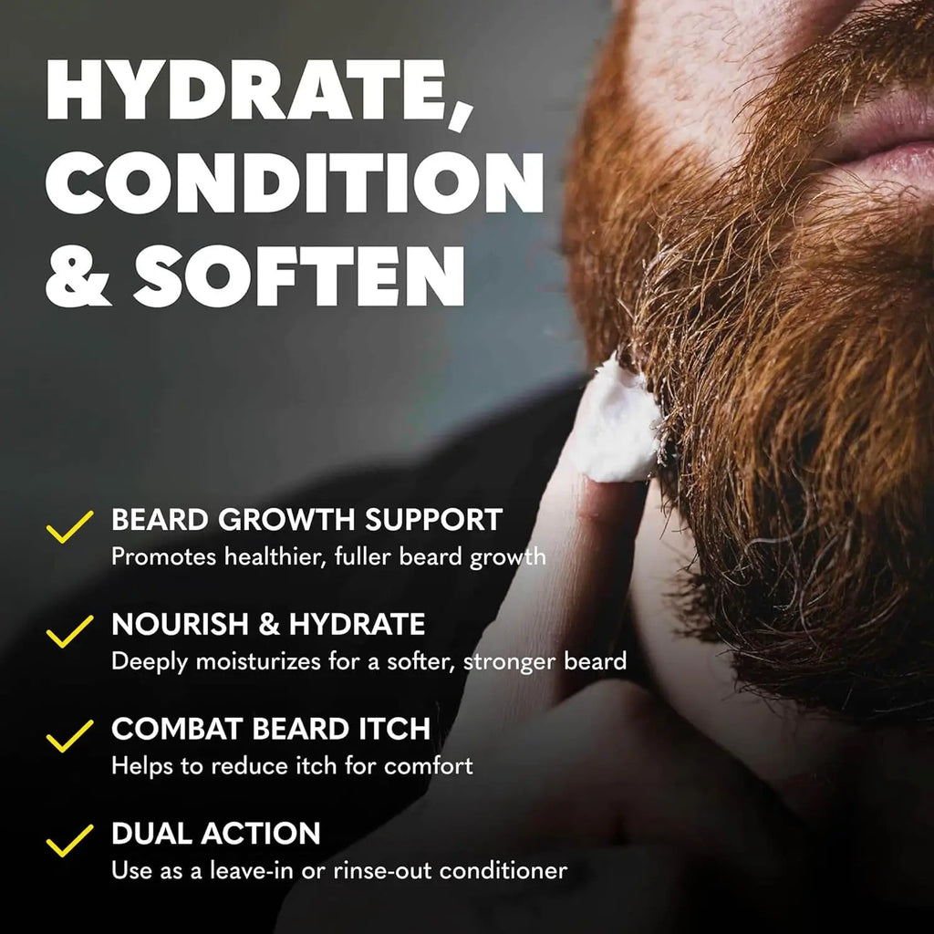 Thickening Leave-In Beard Conditioner for Men – Sandalwood & Ginger Cream – Hydrating Moisturizer, Softener & Lotion – Nourishes, Strengthens & Provides Itch Relief – 4Oz